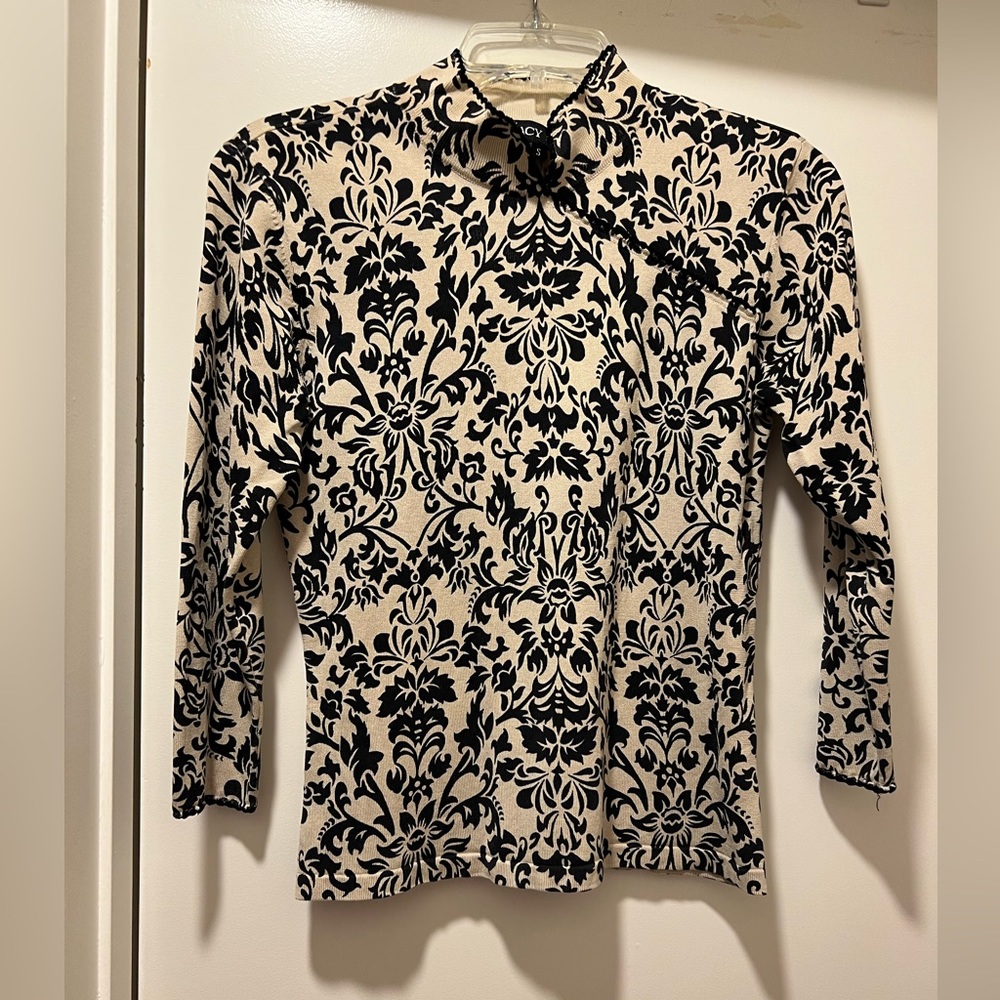 Vintage Tracy M size small silk and nylon top